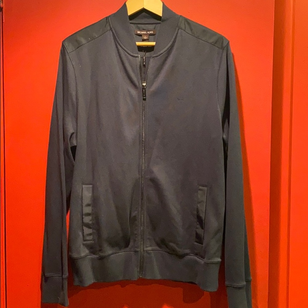 NWT Michael Kors Navy Bomber Jacket